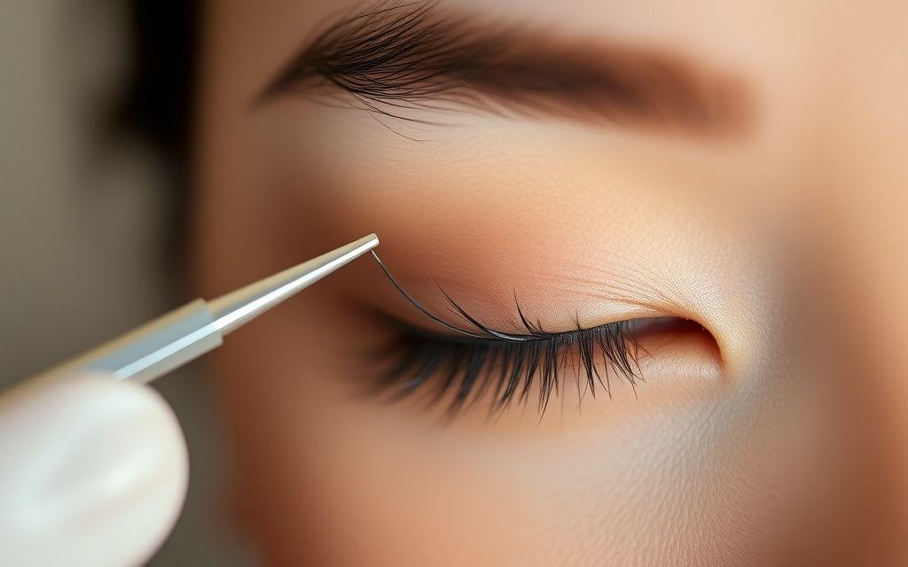 Classic lash extensions applied with one extension per natural lash